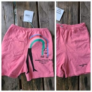 WEEKEND HOUSE KIDS SZ 7-8Y NWT PINKISH w/ RAINBOW MAN  🌈  print loose fit comfy